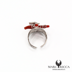 Bague Argent Corail Branche & Étoile