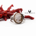 Bague Argent Camée Portrait Femme