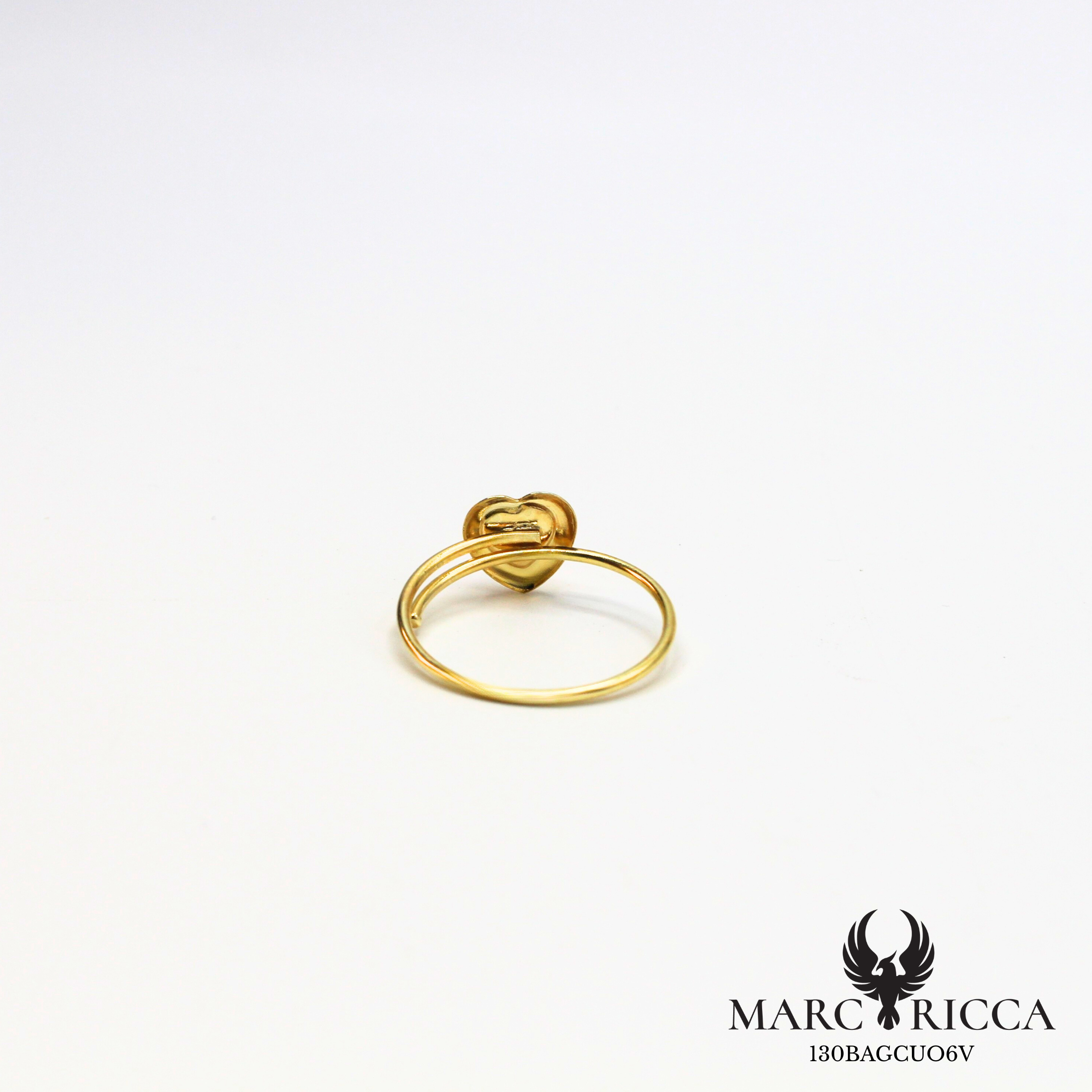 Bague avec cœur en corail en argent ou vermeil