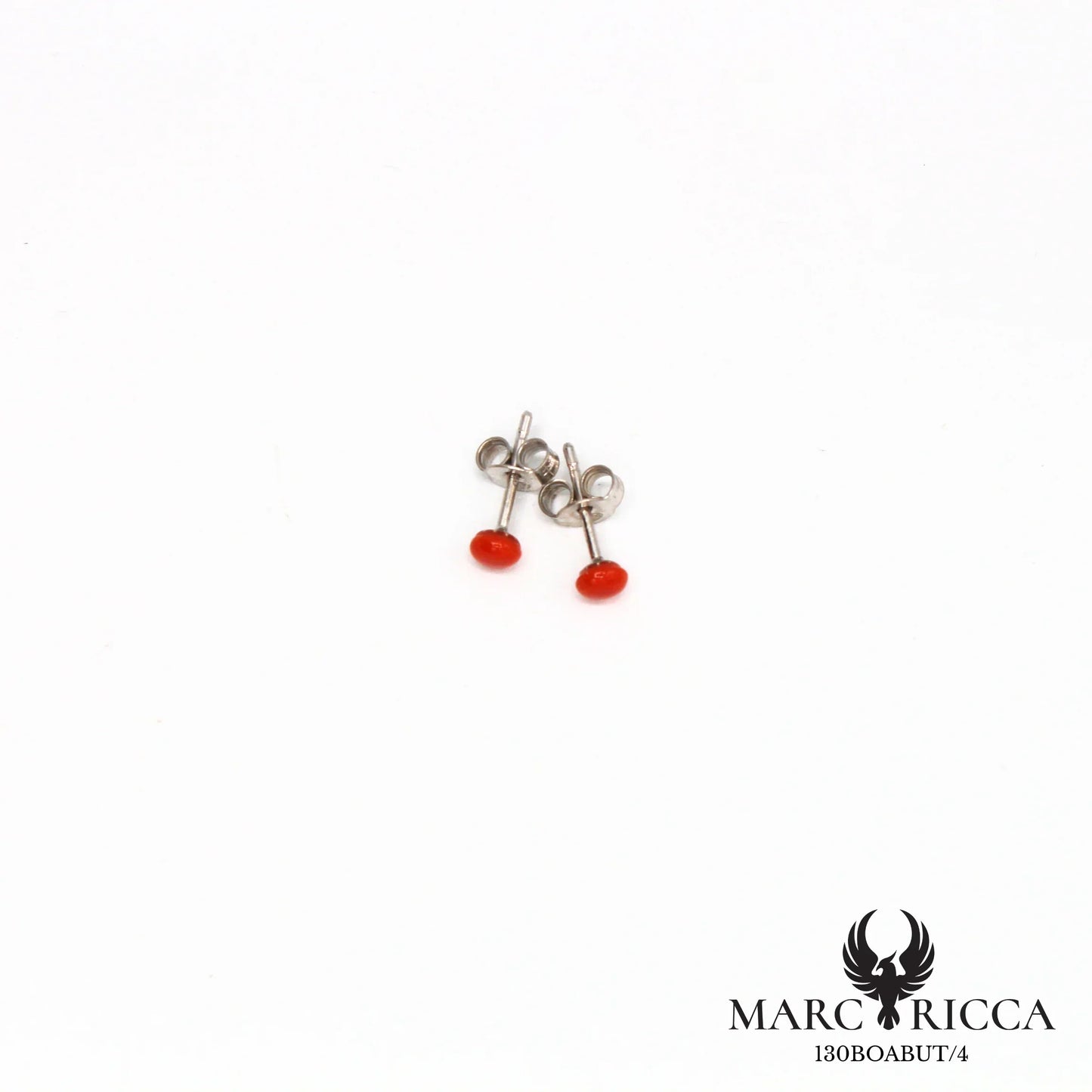 Boucles d'oreilles perles de corail en argent