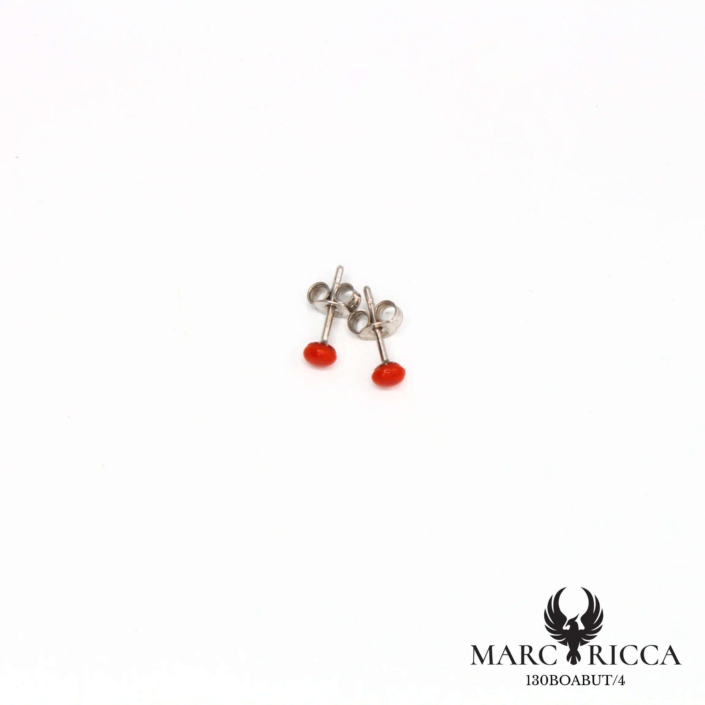 Boucles d'oreilles perles de corail en argent