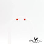 Boucles d'oreilles perles de corail en argent