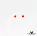Boucles d'oreilles clous avec perle de corail