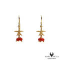 Boucles Argent Corail & Étoile