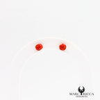 Boucles d'oreilles clous en forme de rose en corail