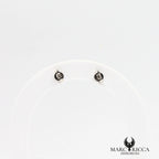Boucles d'oreilles clous en forme de rose en corail