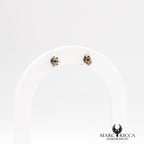 Boucles d'oreilles clous en forme de rose corail