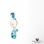 Bracelet Turquoise, argent et œil de Sainte Lucie