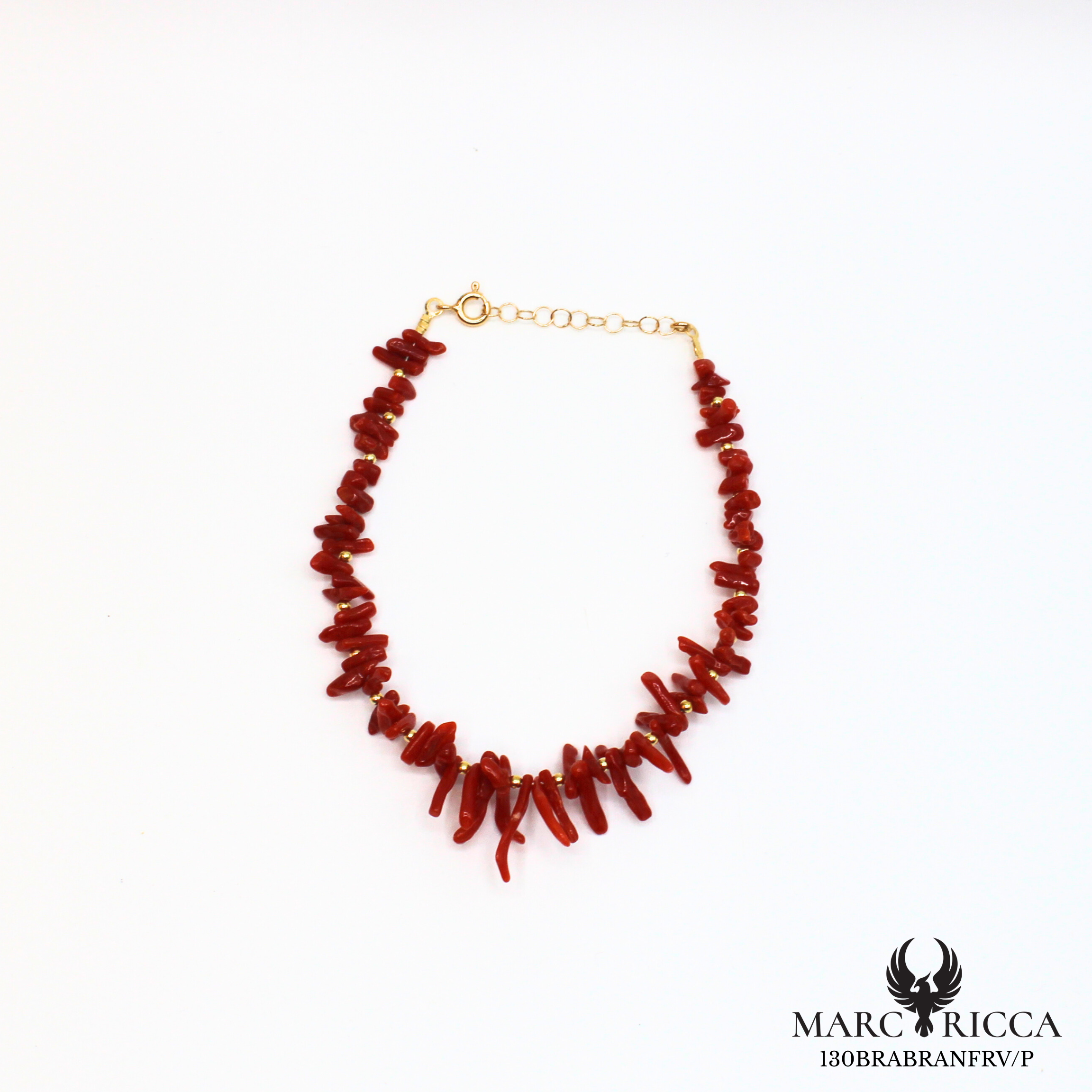 Bracelet corail Branche et perles en vermeil