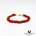 Bracelet corail cupolino et vermeil