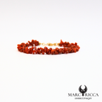 Bracelet corail cupolino et vermeil