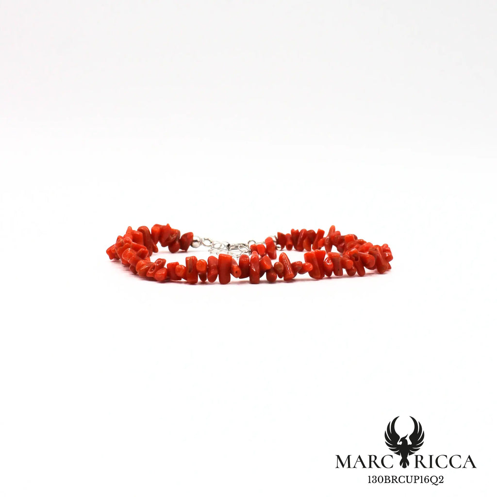 Bracelet corail cupolino et vermeil