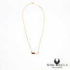 Collier en vermeil avec 3 perles de corail