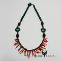 Collier Branches Corail et perles d'Onyx