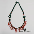 Collier Branches Corail et perles d'Onyx