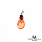 Pendentif Argent Œil de St-Lucie, Corail & Onyx Vermeil