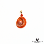 Pendentif œil de Sainte Lucie et perle de corail