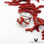 Bague Argent Corail Branche
