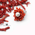 Bague Argent Corail Cupolino & Agathe Blanche