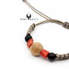 Bracelet Cordon Olivier, Corail & Bakélite