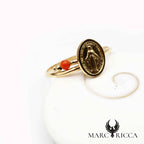Bague Or Corail Perle & Miraculeuse