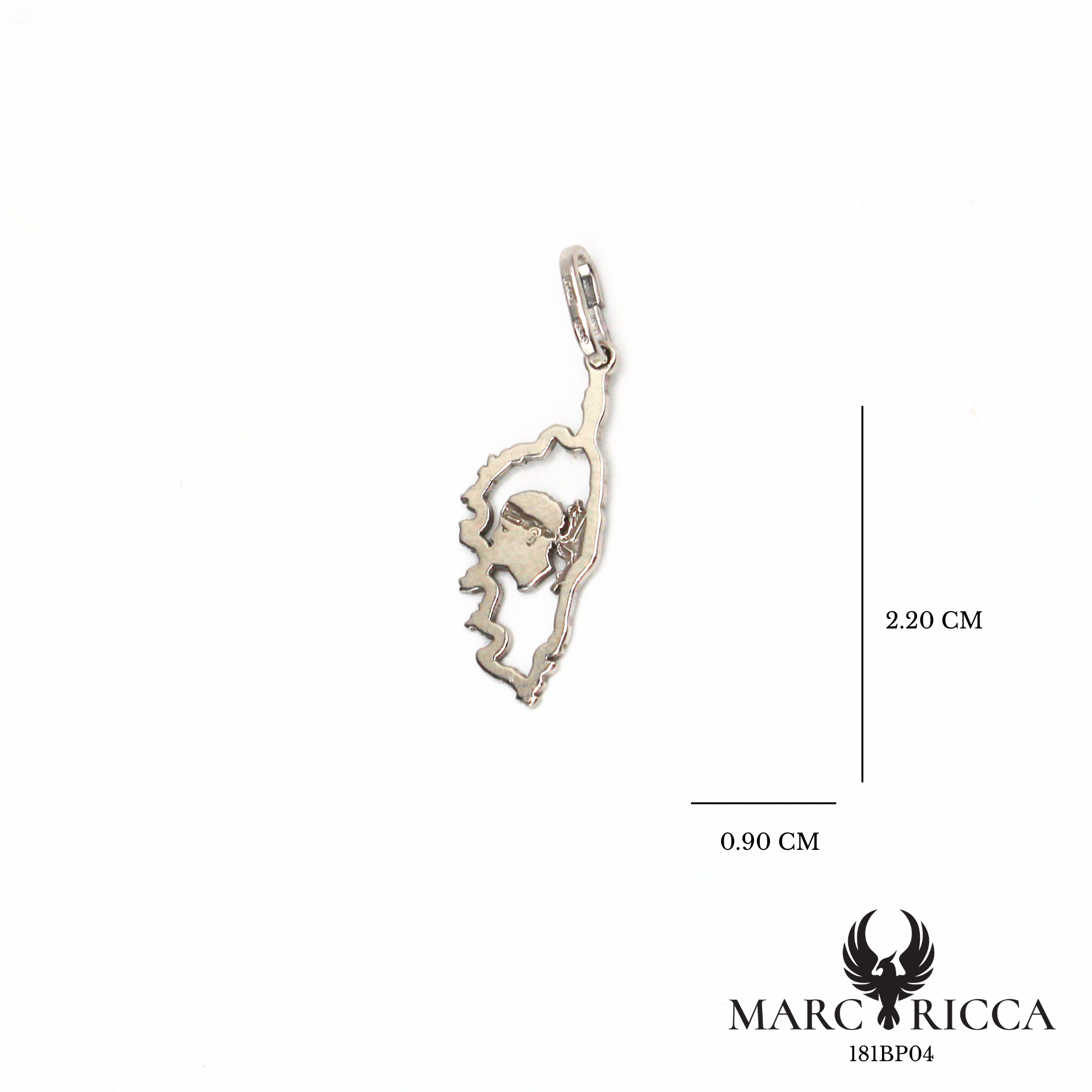 Pendentif Argent Corse & Tête de Maure