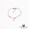 Bracelet œil de Sainte Lucie et cristal