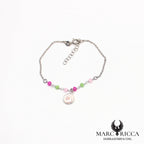 Bracelet œil de Sainte Lucie et cristal