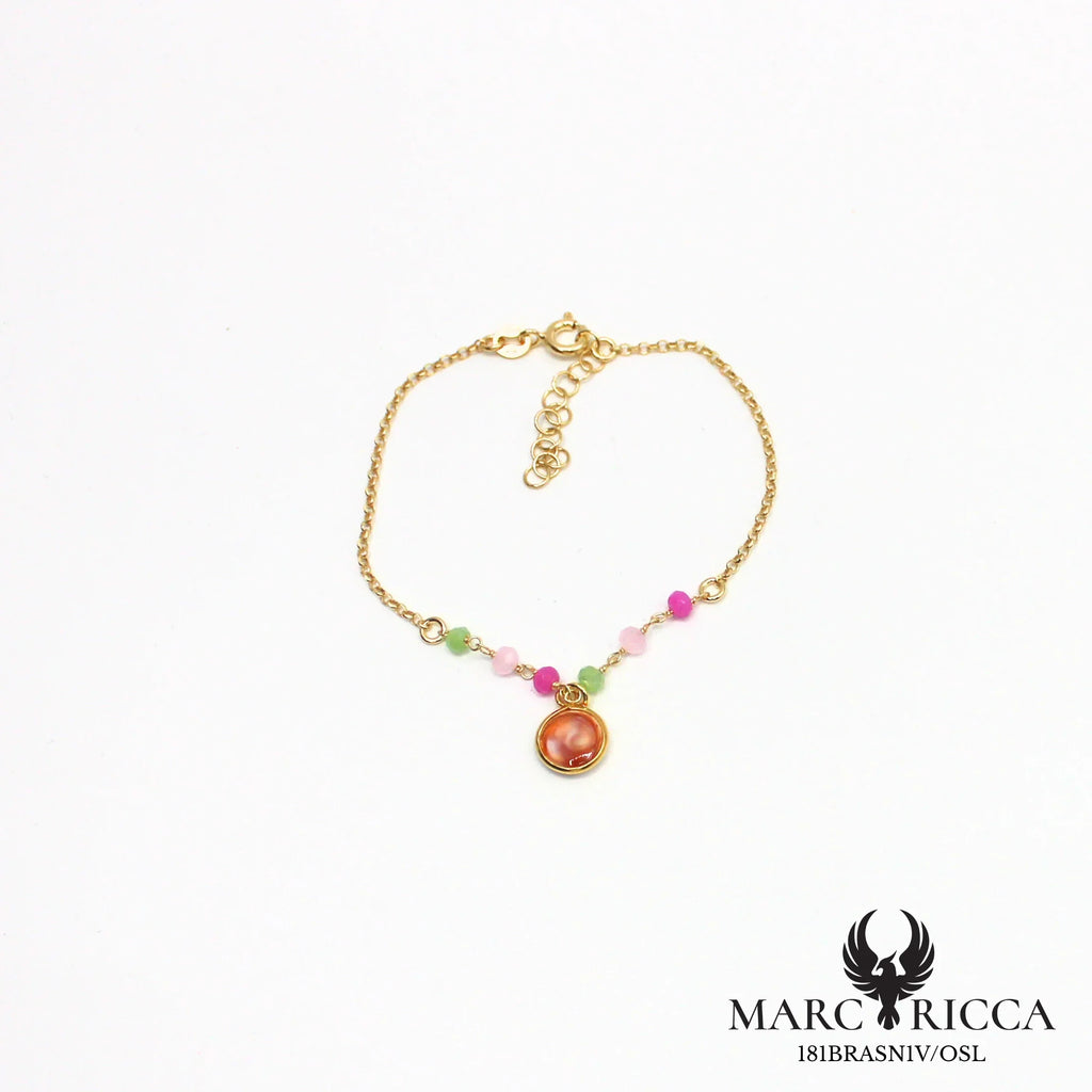 Bracelet œil de Sainte Lucie et cristal