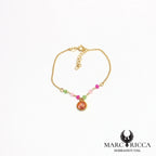 Bracelet œil de Sainte Lucie et cristal