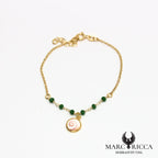 Bracelet œil de Sainte Lucie et cristal