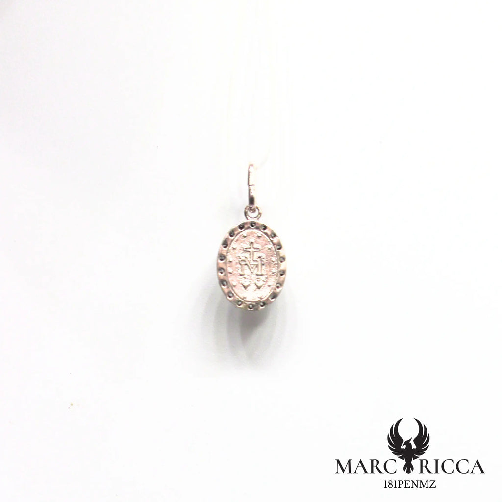 Pendentif Madone en argent avec zirconium