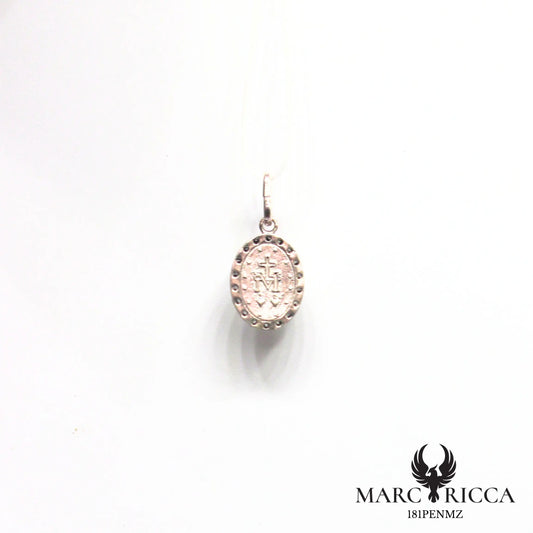 Pendentif Madone en argent avec zirconium