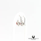 Boucles d'oreilles dormeuses avec cabochon corail
