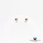 Boucles d'oreilles clous cabochons corail