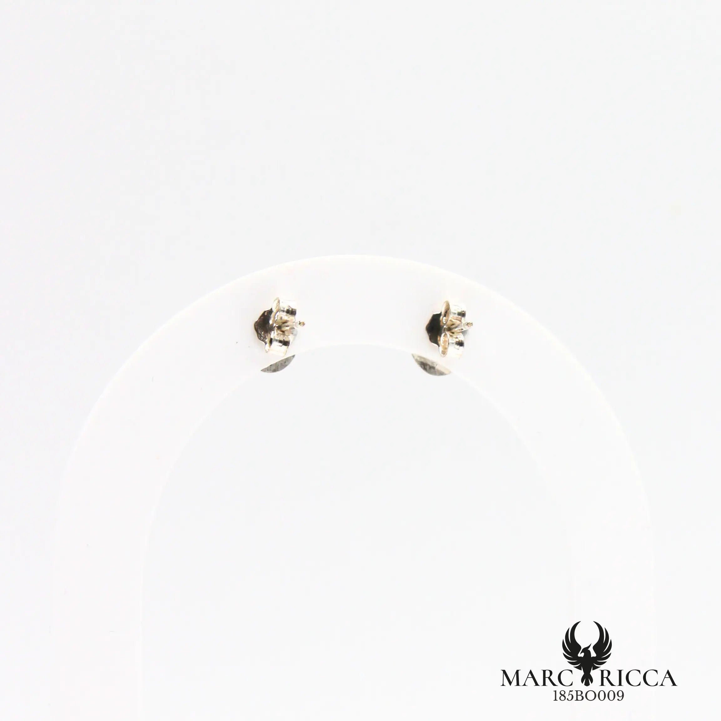 Boucles d'oreilles clous cabochons corail