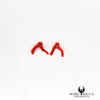 Boucles d'oreilles clous branches de corail