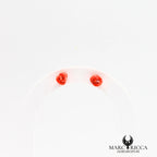 Boucles d'oreilles clous en forme de rose en corail