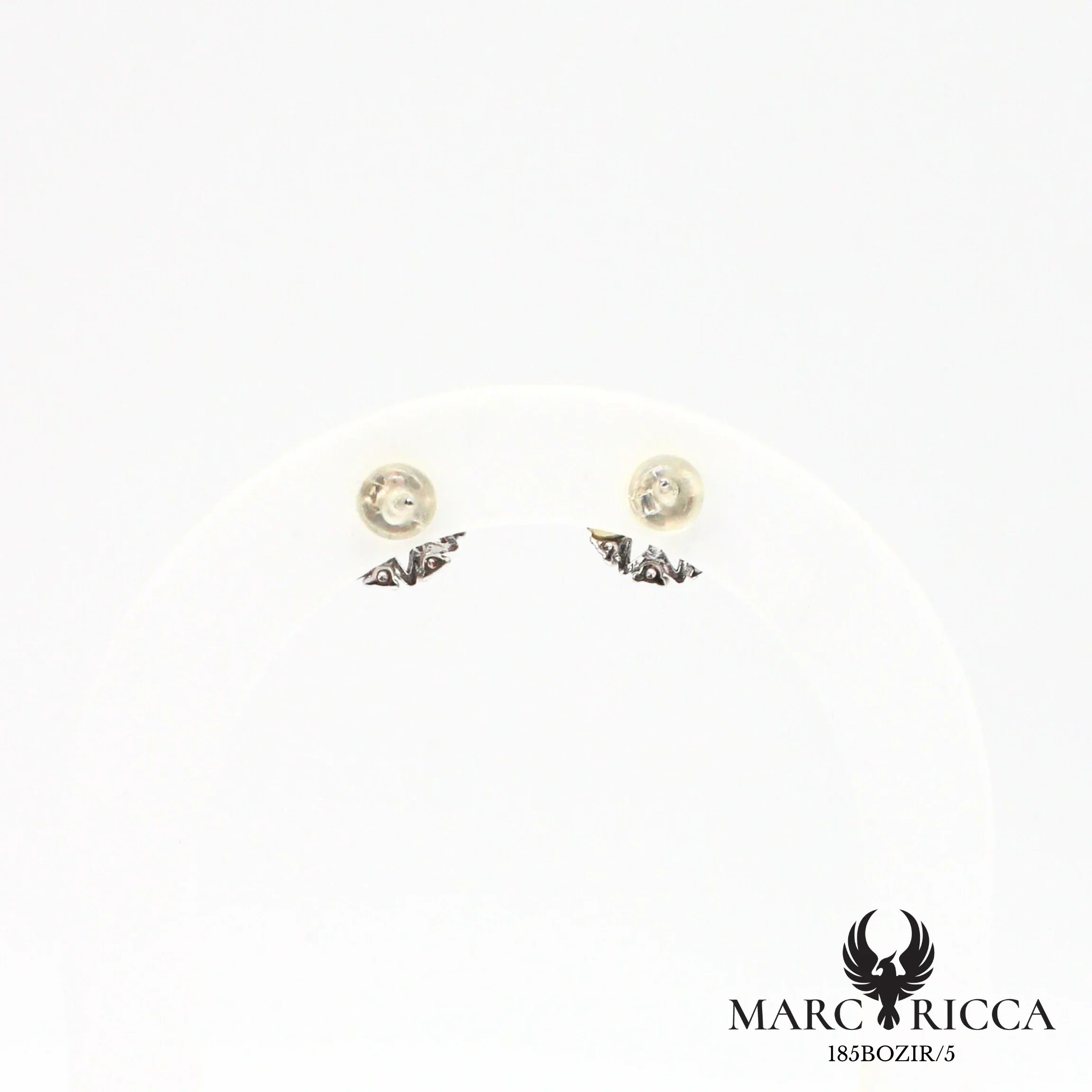 Boucles d'oreilles corail et zirconium en argent