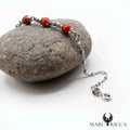 Bracelet Argent Perles Corail