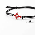 Bracelet Argent Cordon Croix Corail