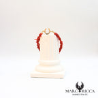 Bracelet en corail avec fer à cheval en vermeil