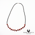 Collier en cristal noir et corail cupolino