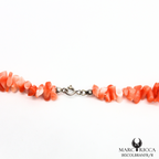 Collier argent corail rose branche