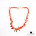 Collier argent corail rose branche