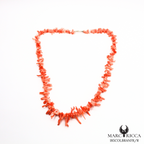 Collier argent corail rose branche