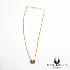Collier chaîne avec bouche en corail