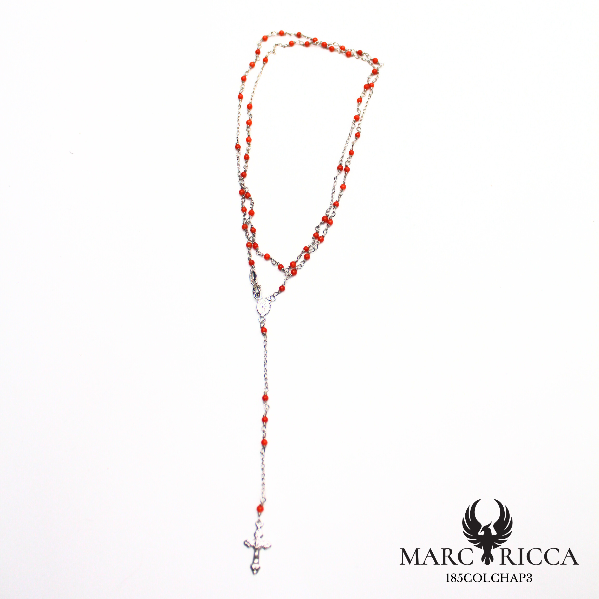 Chapelet en argent ou vermeil avec perles de corail