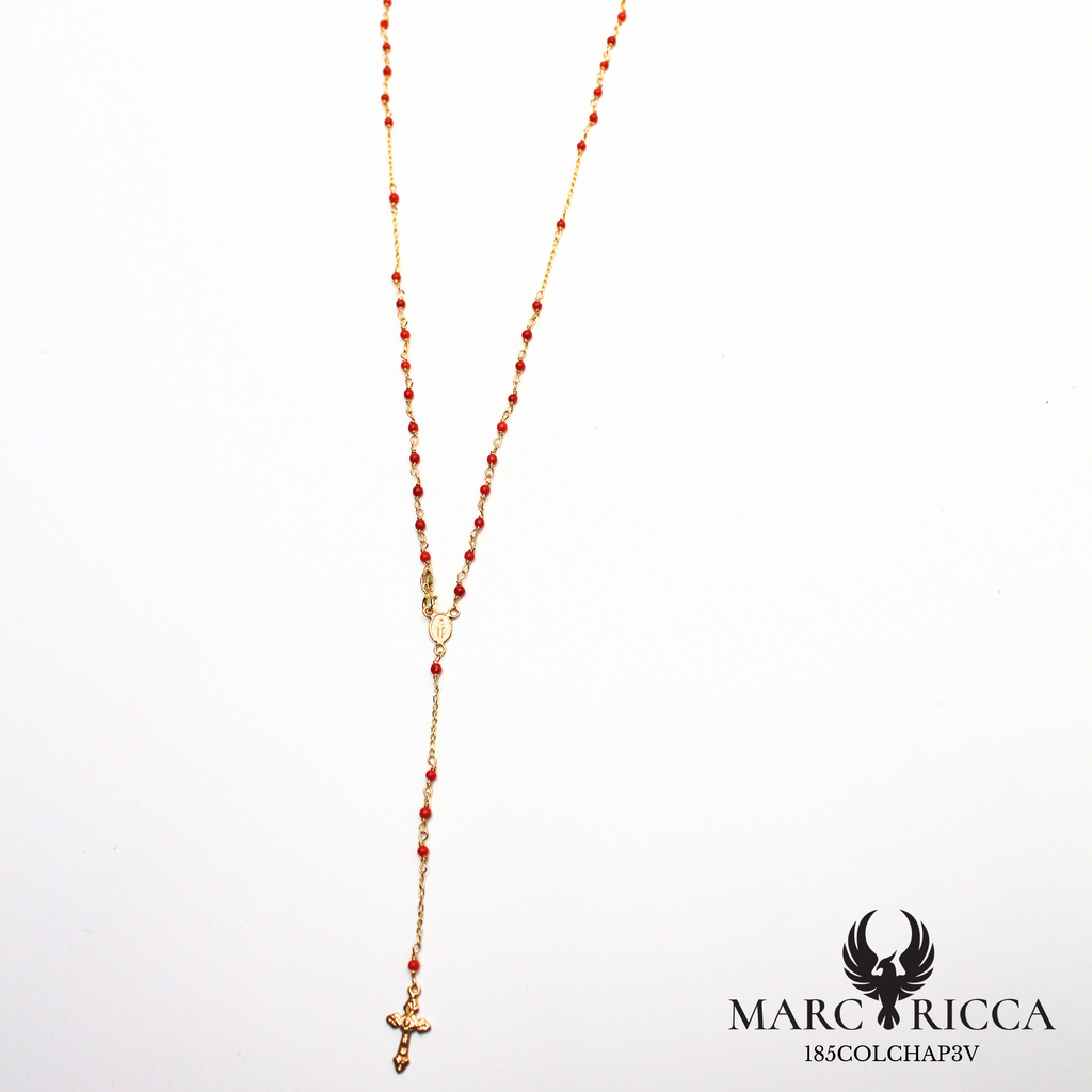 Chapelet en argent ou vermeil avec perles de corail