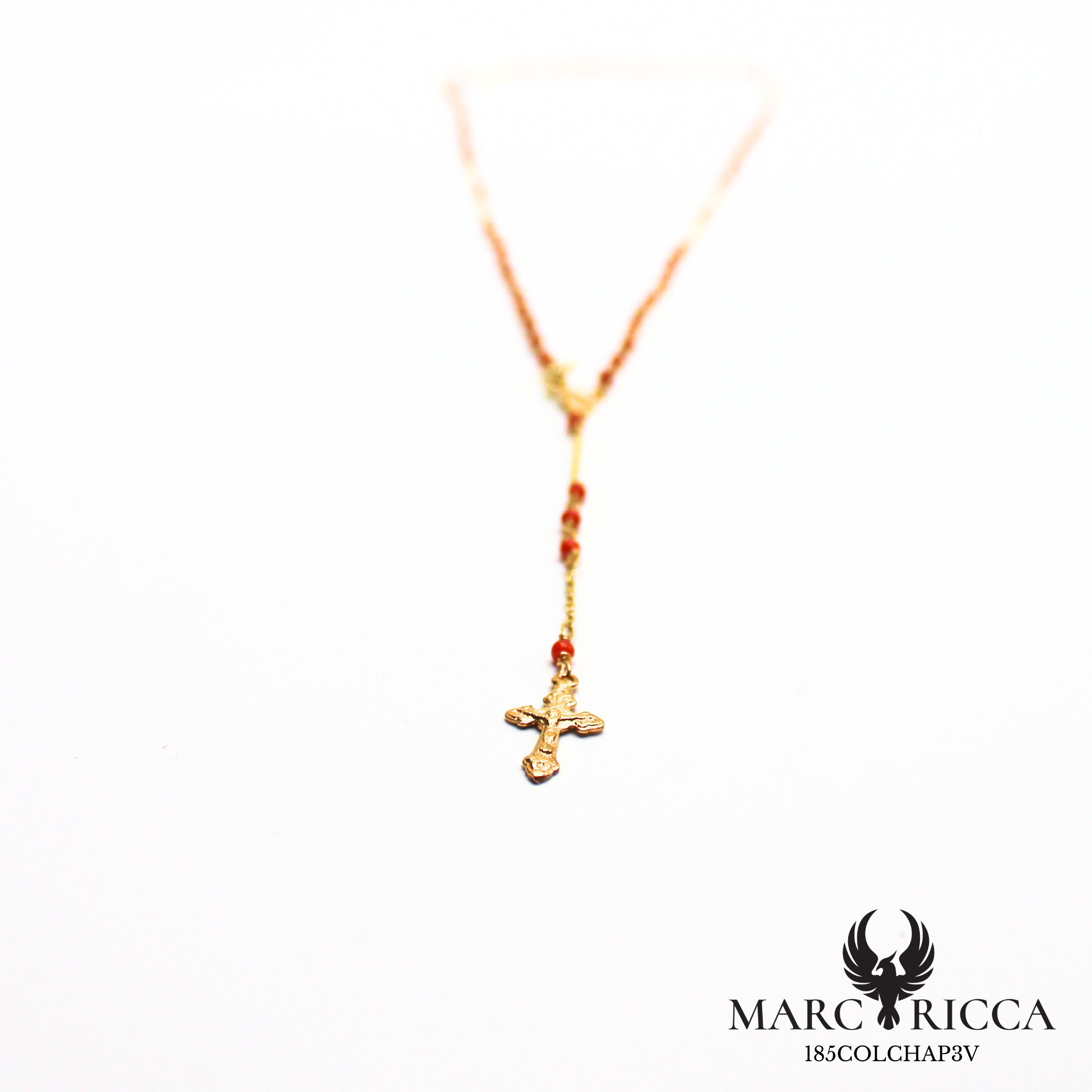 Chapelet en argent ou vermeil avec perles de corail